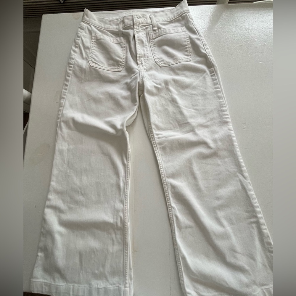 GAP White High-Rise 70s Flare Pants
